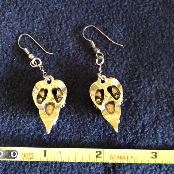 Faux garnet and opal drop earrings - Picture 2 of 3